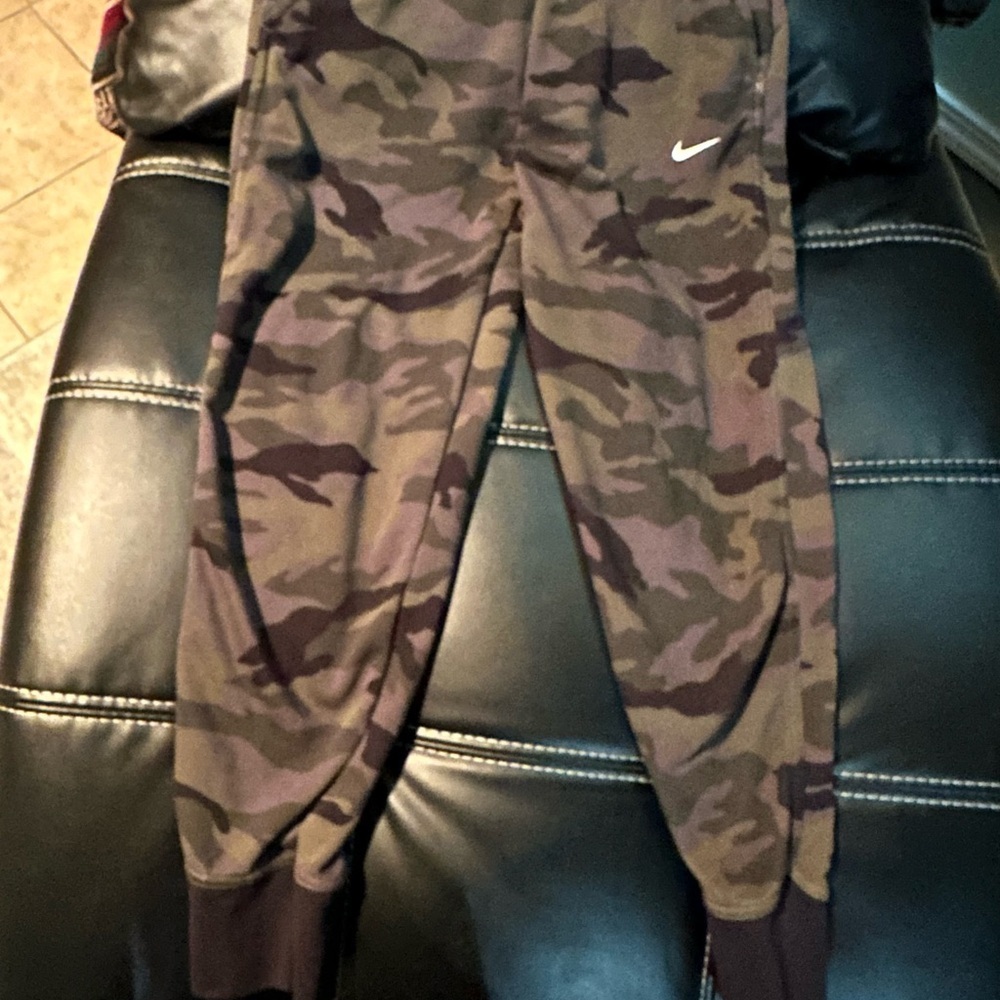 Nike Brown Sweatpants with Camo Design